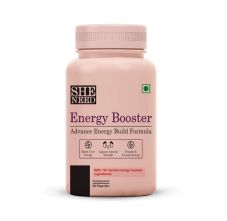 SheNeed Energy Booster Supplement - Boosts Core & Adrenal Energy with Herbal Nutrients - Vegan, 60 Capsules