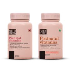 Sheneed Prenatal & Postnatal Vitamins Pregnancy & Post Pregnancy Supplements, 60 Capsules (Pack Of 2)