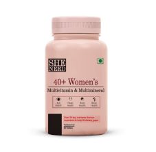 SheNeed Women 40+ Women’s Multivitamins & Multiminerals With 25+ Nutrients, 60 Tablets