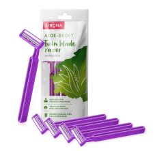 Sirona Disposable Shaving Razor for Women with Aloe Boost, Pack of 5