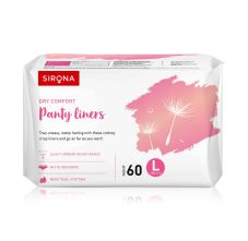 SIRONA Ultra-Thin Premium Panty Liners (Regular Flow), 60 Counts, Large