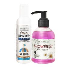 Skin Tatva Shower Gel & Sunscreen Lotion, Combo