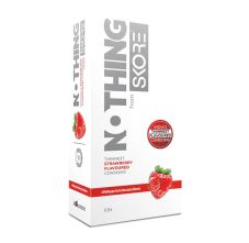 Skore Nothing Strawberry Condoms, 1 Pack (10pcs)