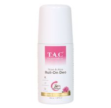 T.A.C - The Ayurveda Co. Rose Underarm Roll-On for Refreshing Skin with Indian Roses, Removes Bad Odour, 50ml