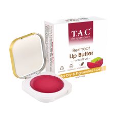 T.A.C - The Ayurveda Co. Beetroot Lip Balm For Moisturization, Dry & Chapped Lips With Cocoa Butter, 5gm