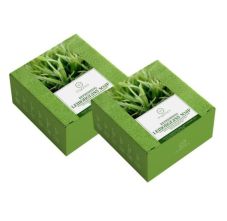 T&H Organics Refreshing Lemongrass Soap With Shea Butter - Pack Of 2, 125gm Each