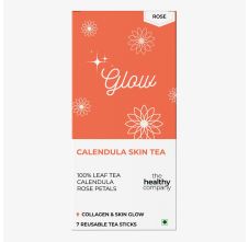 The Healthy Company Calendula & Rose Glow Green Tea, 7 Reusable Tea Sticks, 14gm