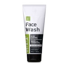 Ustraa Face Wash for Acne Prone Skin, Neem & Charcoal, 200 gm