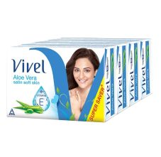 Vivel Aloe Vera Bathing Bar - Pack of 4, 100gm Each