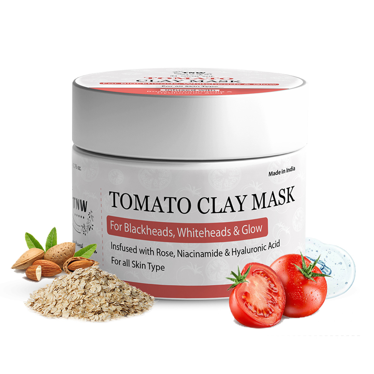TNW - The Natural Wash Tomato Clay Mask For Glowing & Healthy Skin, 50gm