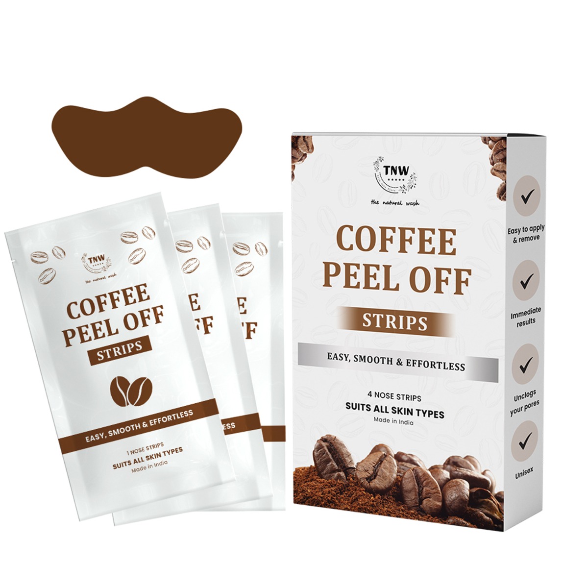 TNW - The Natural Wash Coffee Peel Off Nose Strips, 24gm