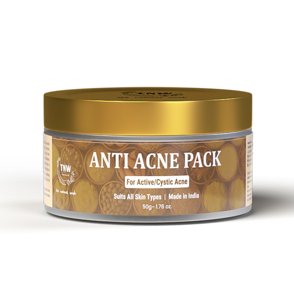 TNW - The Natural Wash Anti Acne Pack For Cystic & Active Acne, 50gm