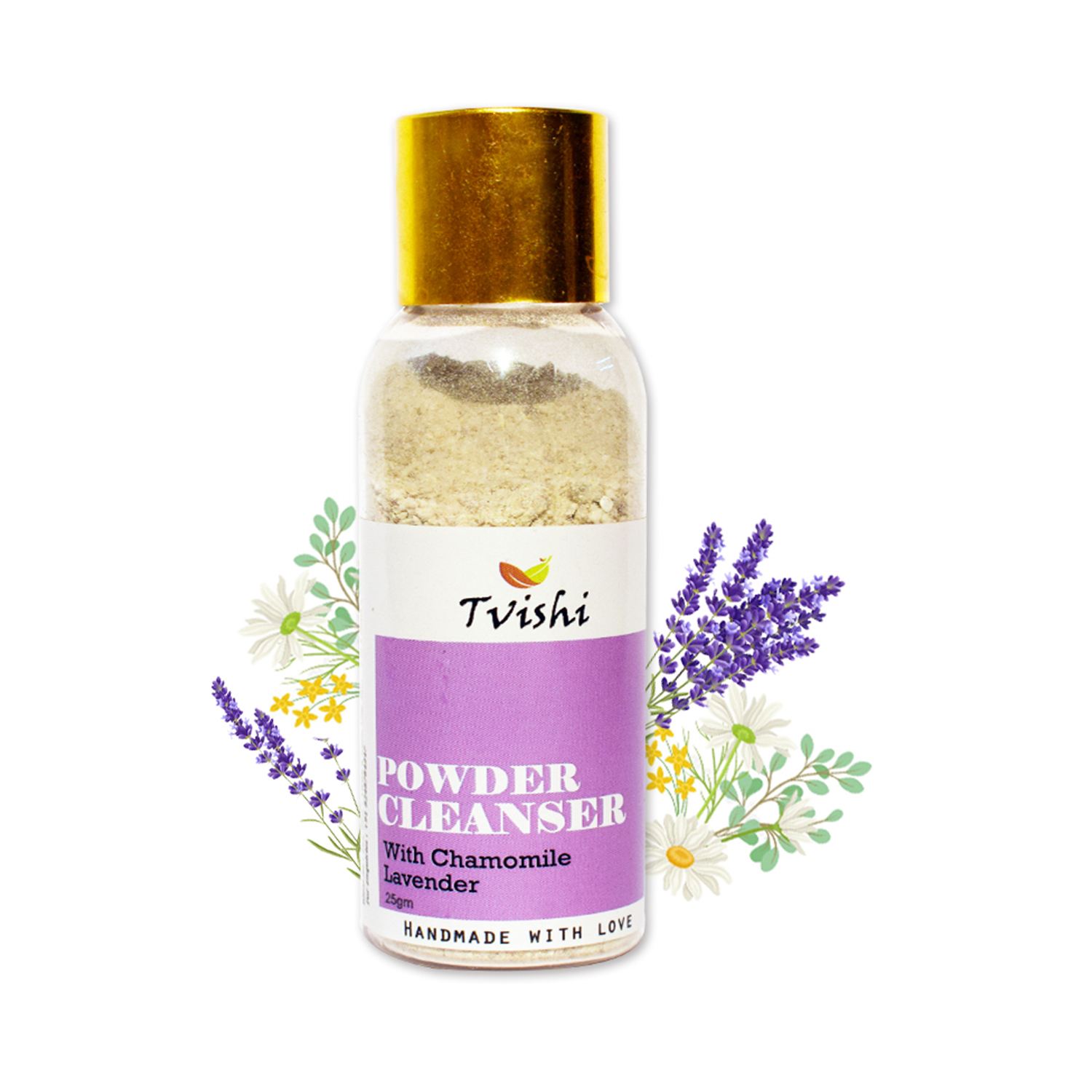 Tvishi Handmade Powder Cleanser With Chamomile & Lavender-25gm