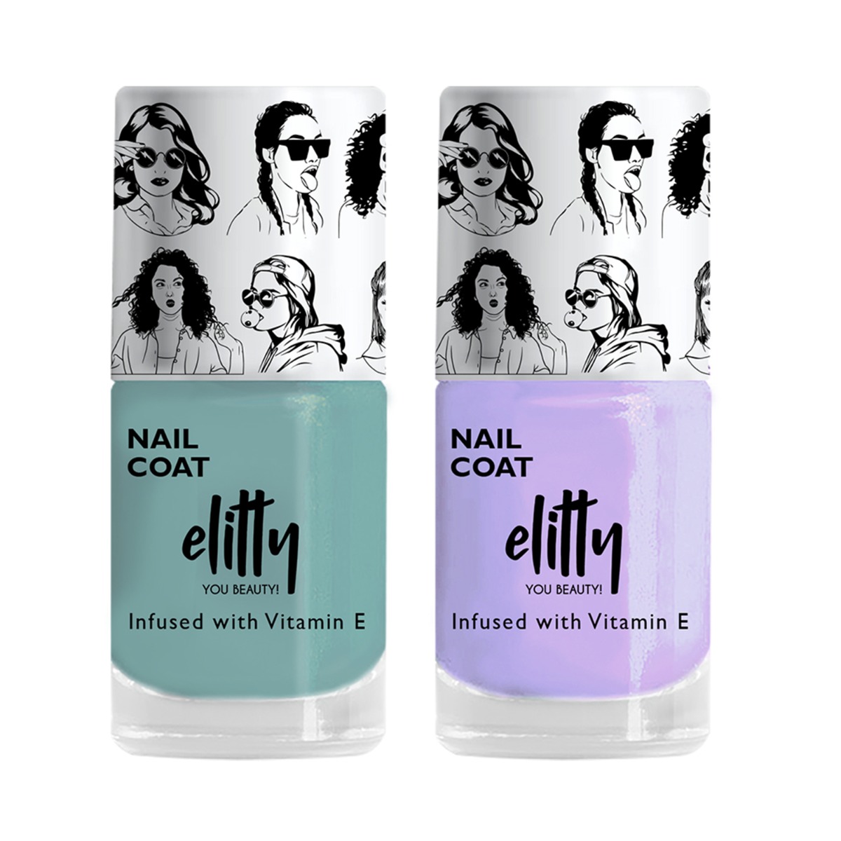 Elitty Mad Over Nails - Nail Coat - Low Key Combo (Planet Her, Meta Verse), 6ml Each