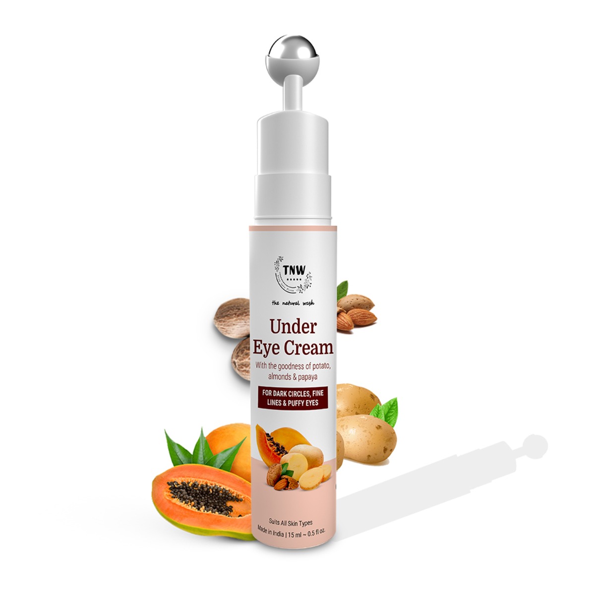 TNW - The Natural Wash Sun Under Eye Cream Roll On For Dark Circles & Fine Lines, 15ml
