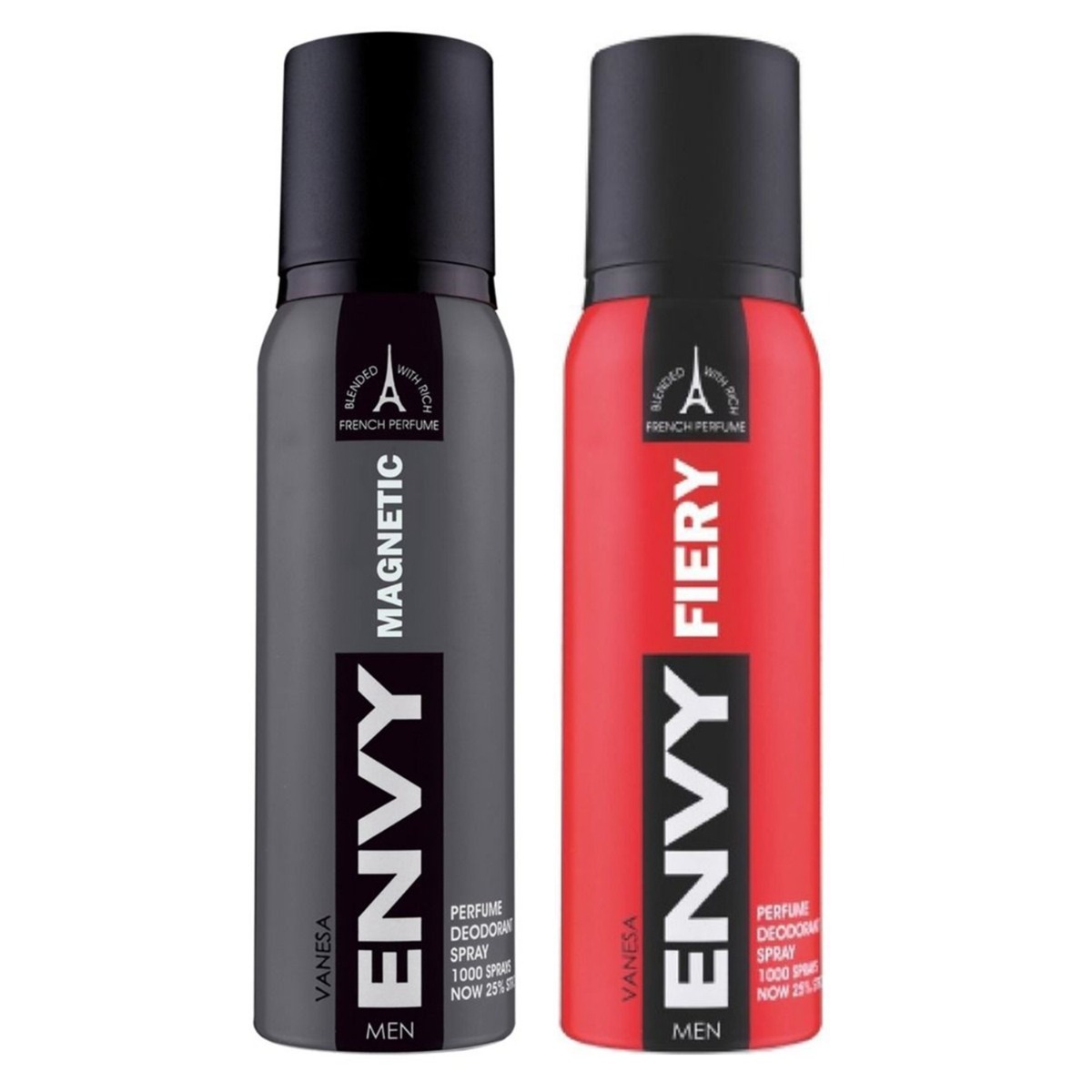 Envy Fiery & Magnetic Perfume Spray Deodorant for Men, 120ml Each