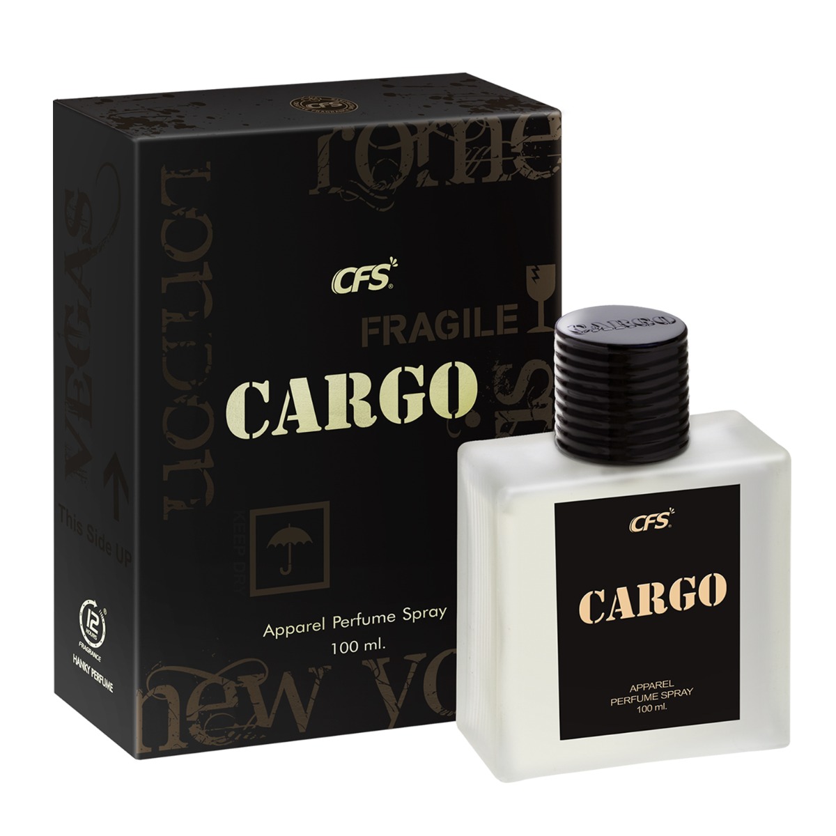 CFS Cargo Black Long Lasting Apparel Perfume Spray, 100ml
