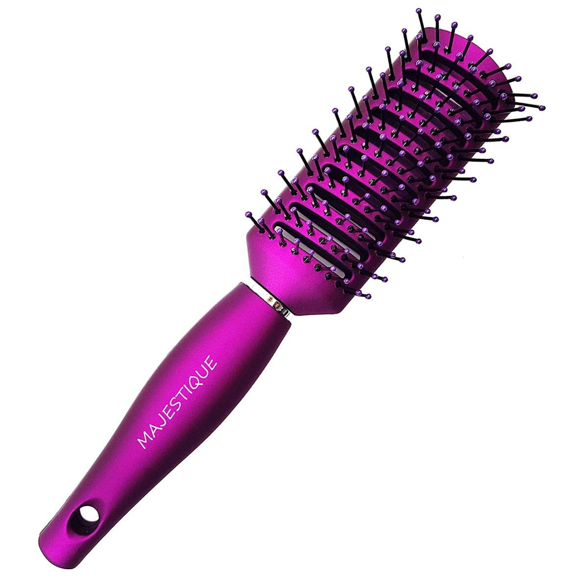 Majestique Vented Hair Brush 9 Row - Purple, 1Pc