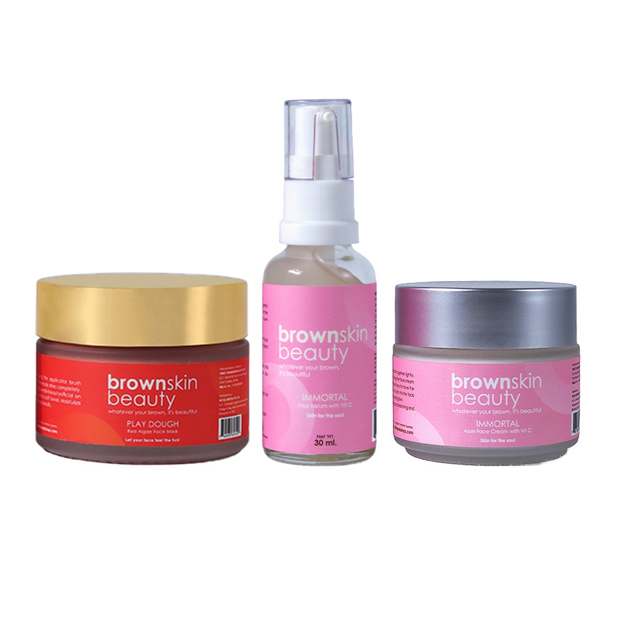 BrownSkin Beauty Play Set - Cleanse + Hydrate Skincare Set with Free Travel Pouch!