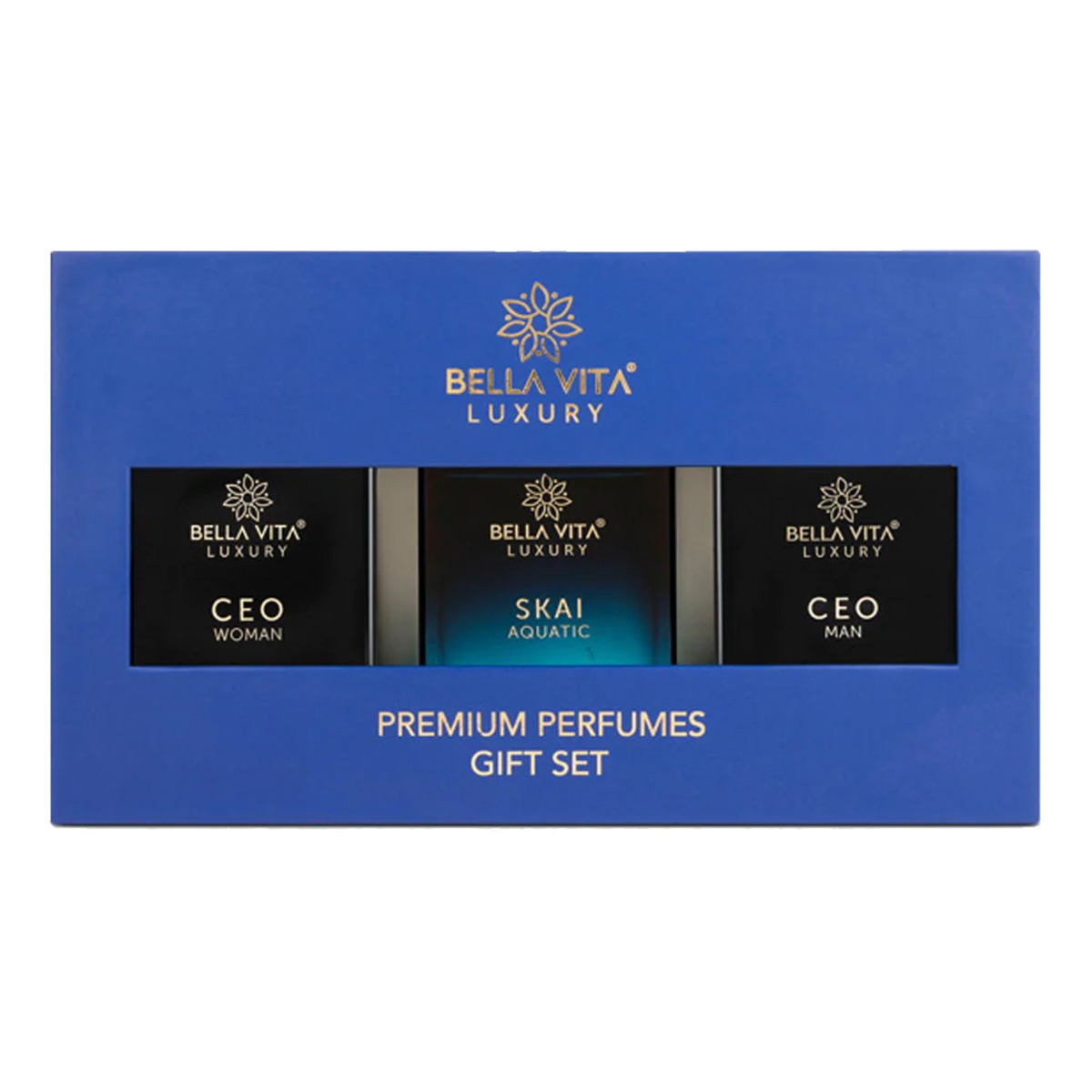 Bella Vita Gift Set Premium Parfum Ceo Man, Skai Aquatic & Ceo Women - Pack Of 3, 1Pc