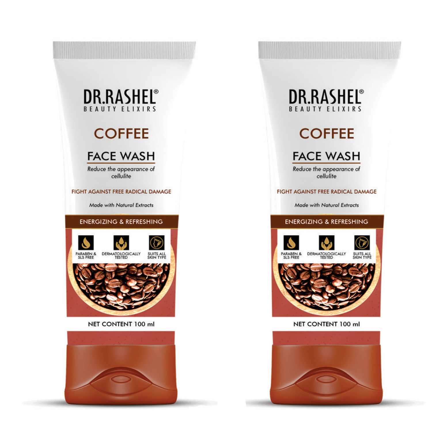 Dr. Rashel Face Wash, 200ml - Pack of 2-Coffee