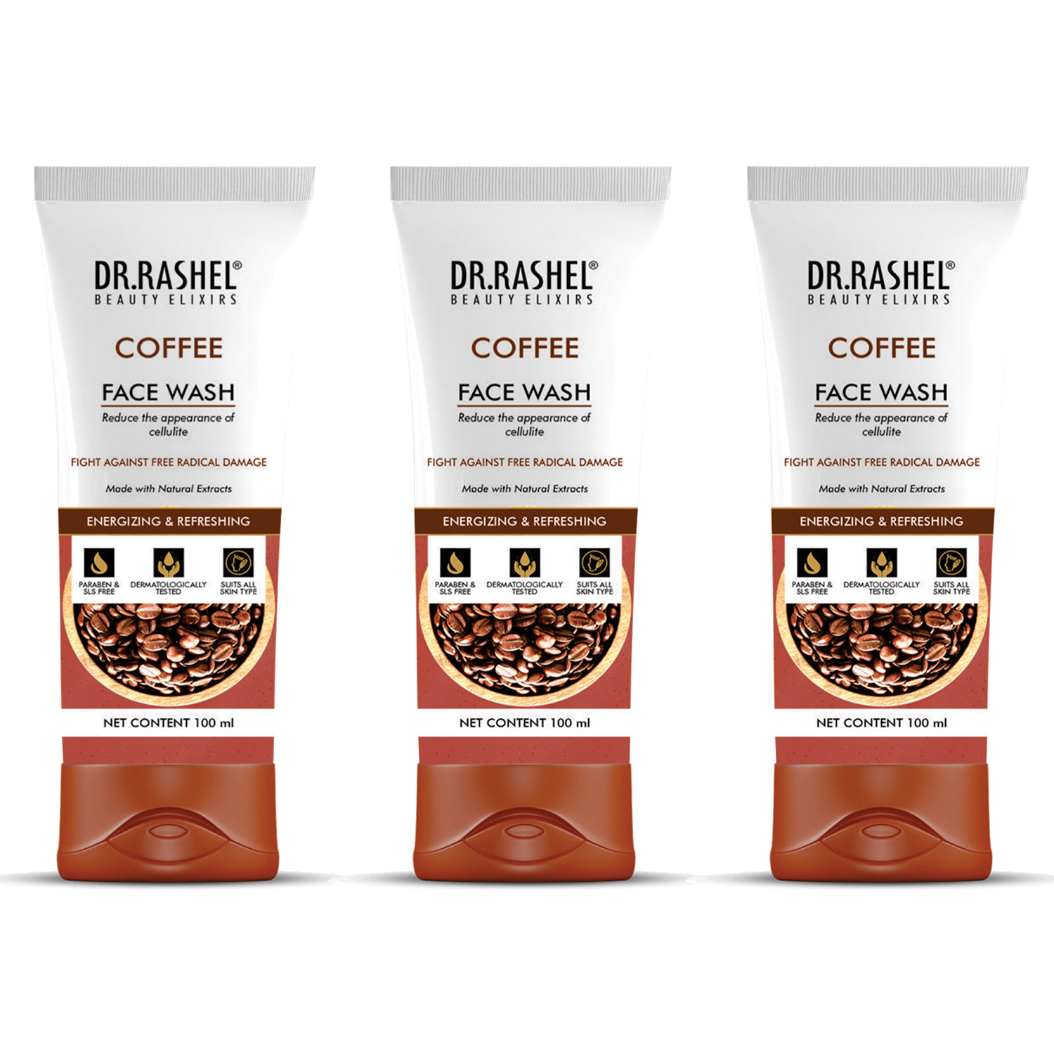 Dr. Rashel Face Wash, 300ml - Pack of 3-Coffee