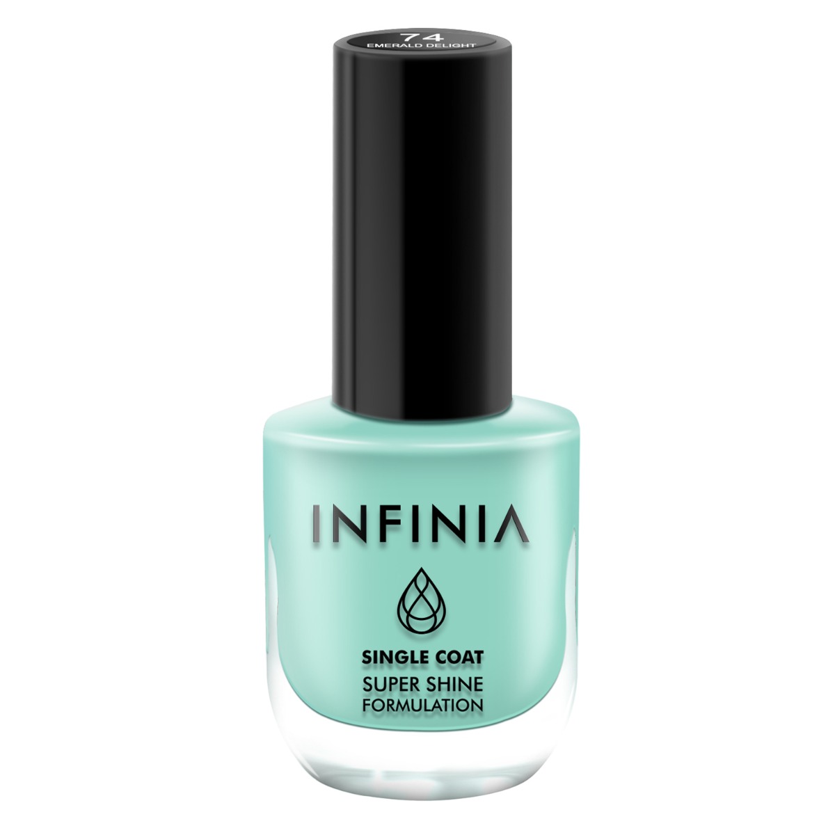 INFINIA Single Coat Super Shine Nail Polish With Ultra High Gloss, 12ml-074 Emerald Delight