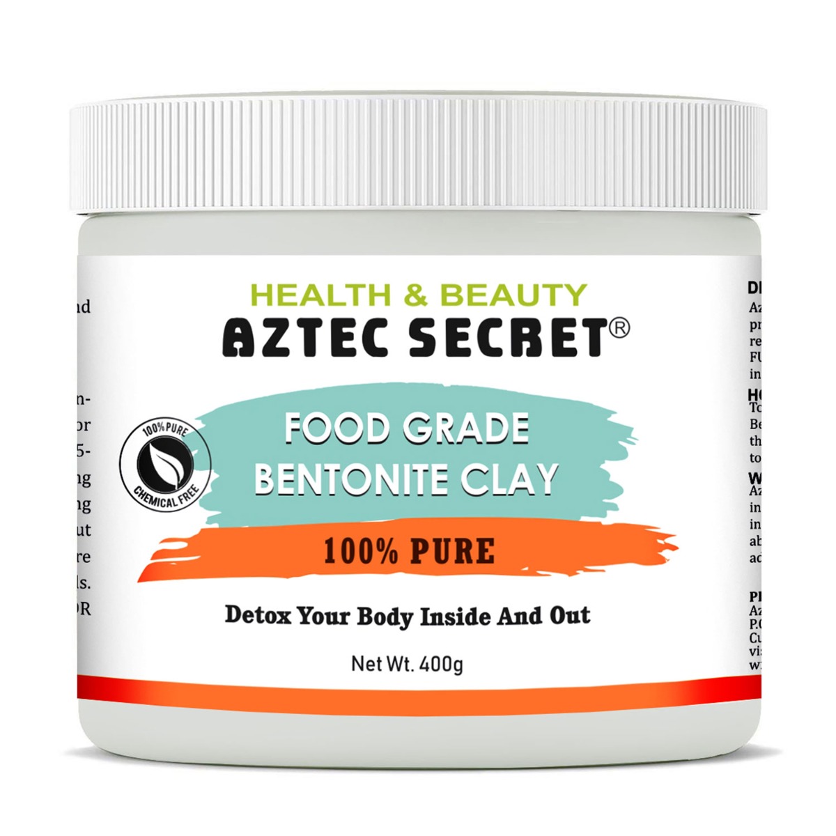 Aztec Secret Food Grade Calcium Bentonite Clay For Unisex, 400gm