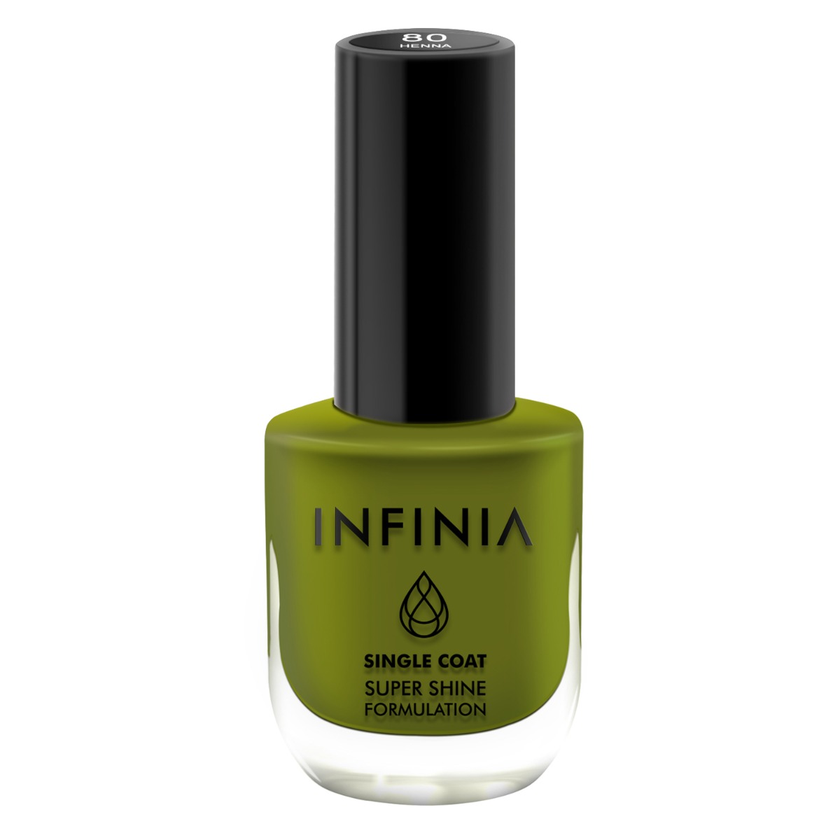 INFINIA Single Coat Super Shine Nail Polish With Ultra High Gloss, 12ml-080 Henna