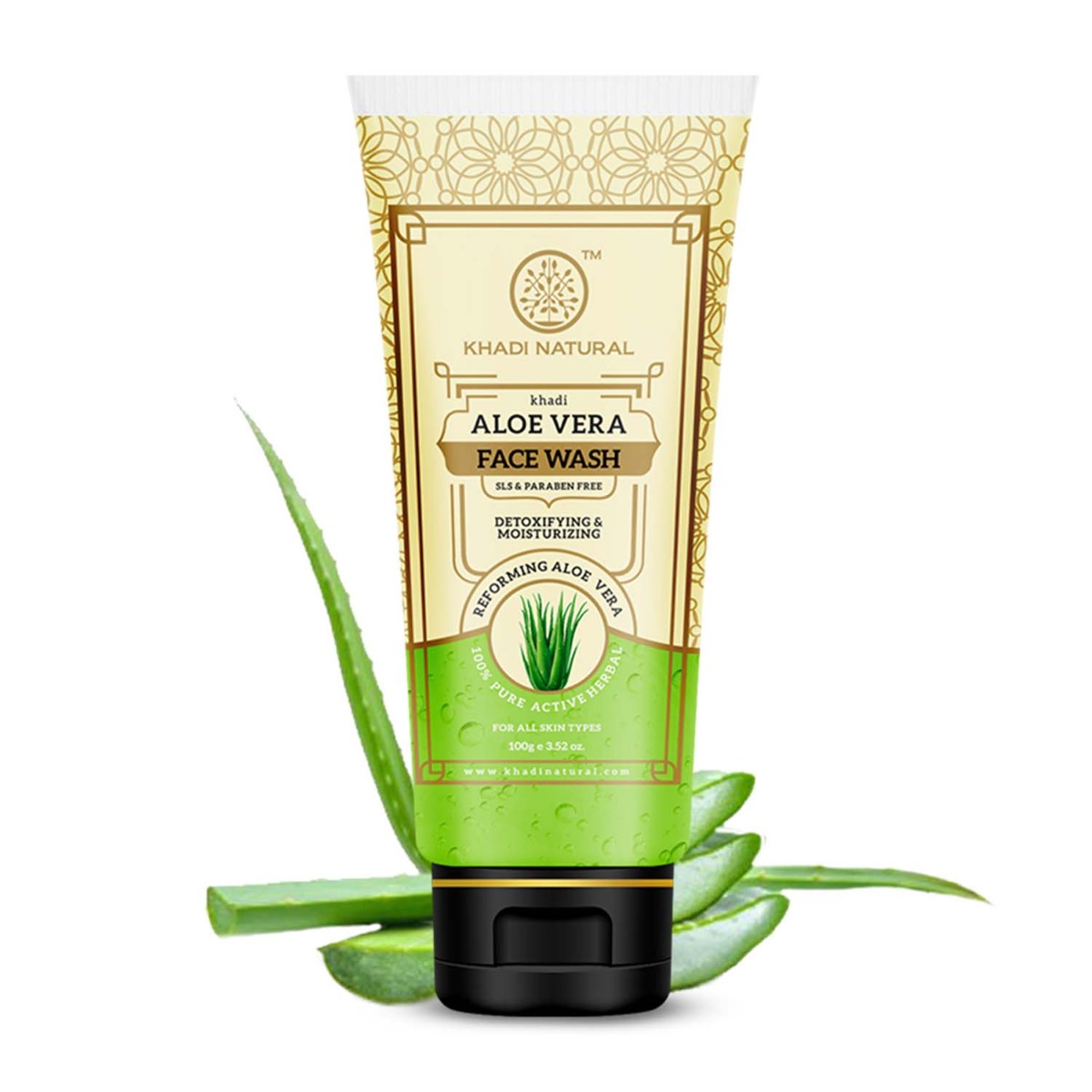 Khadi Natural Aloe Vera Face Wash Sls & Paraben Free, 100gm