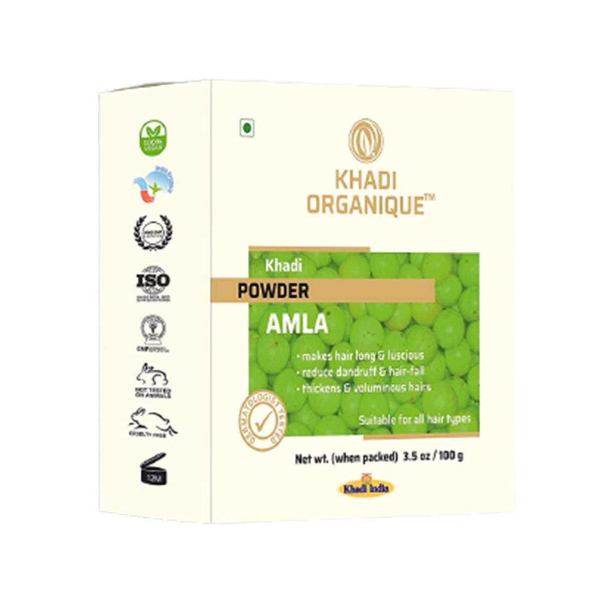 Khadi Organique 100% Organic Amla Powder, 100gm