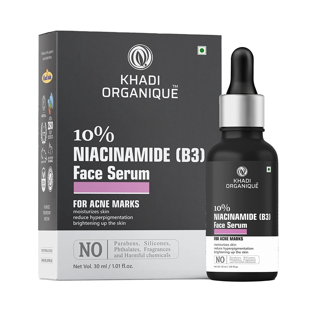 Khadi Organique 10% Niacinamide (B3) Face Serum, 30ml