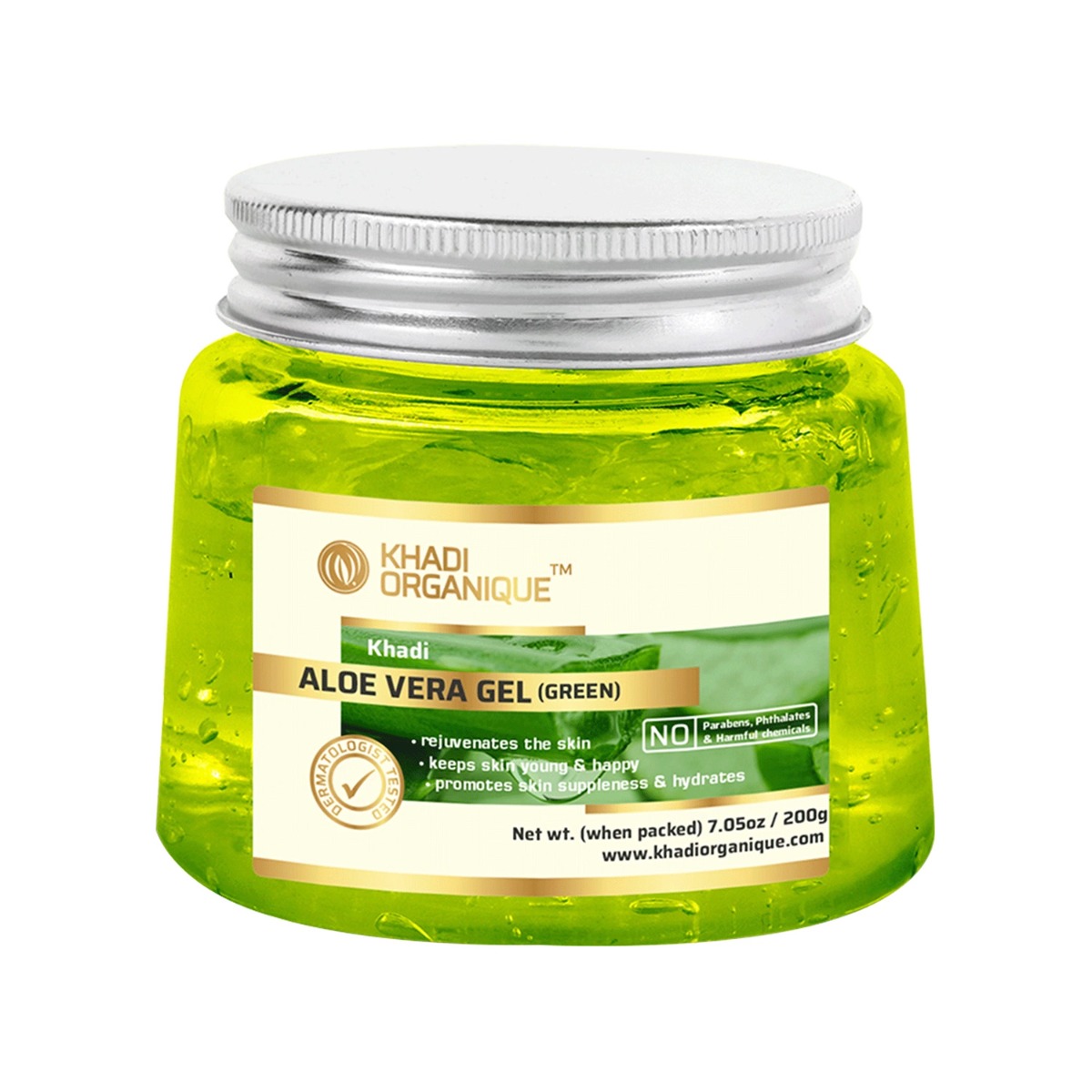 Khadi Organique Aloevera Green Gel For Skin And Hair, 200gm