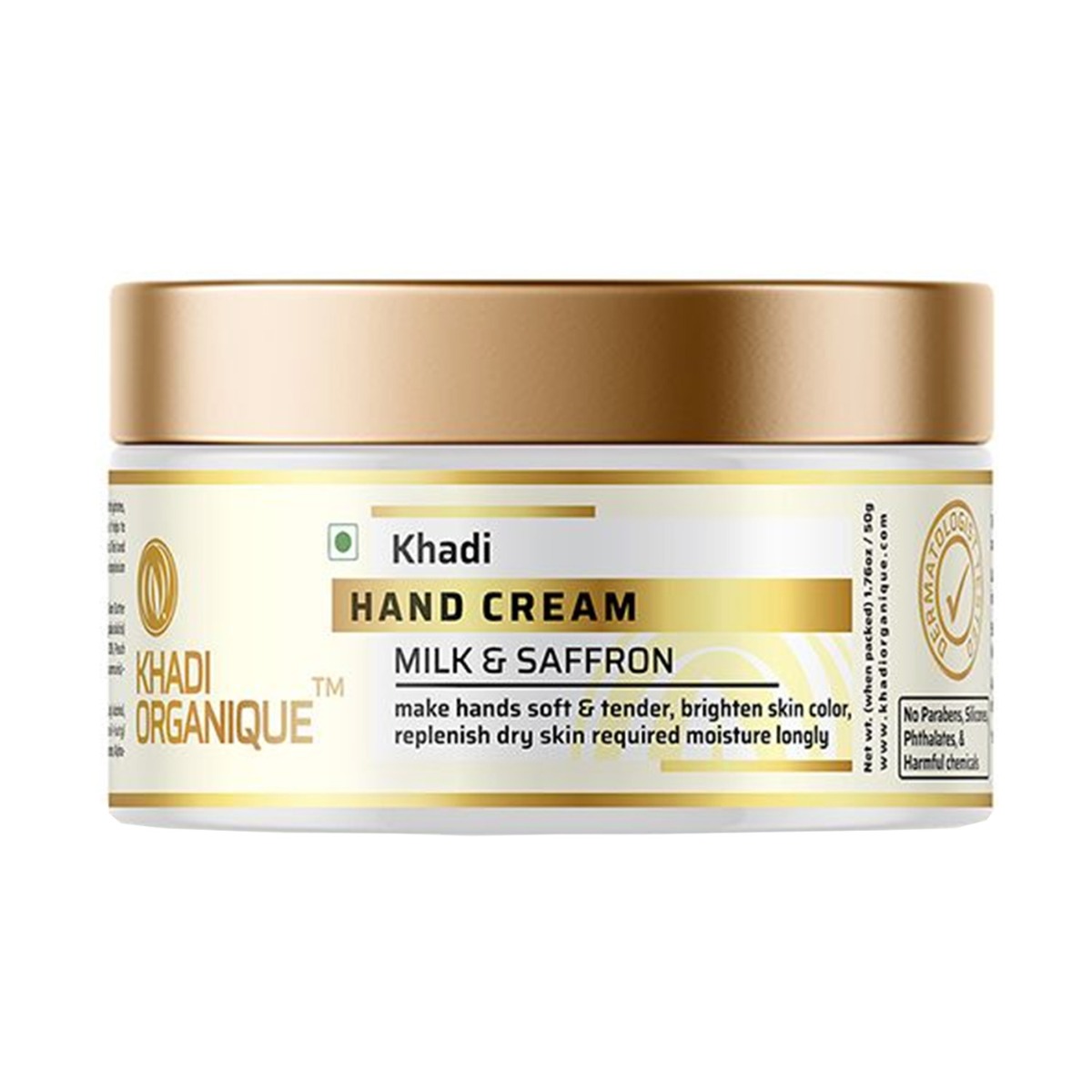 Khadi Organique Milk And Saffron Hand Cream, 50gm