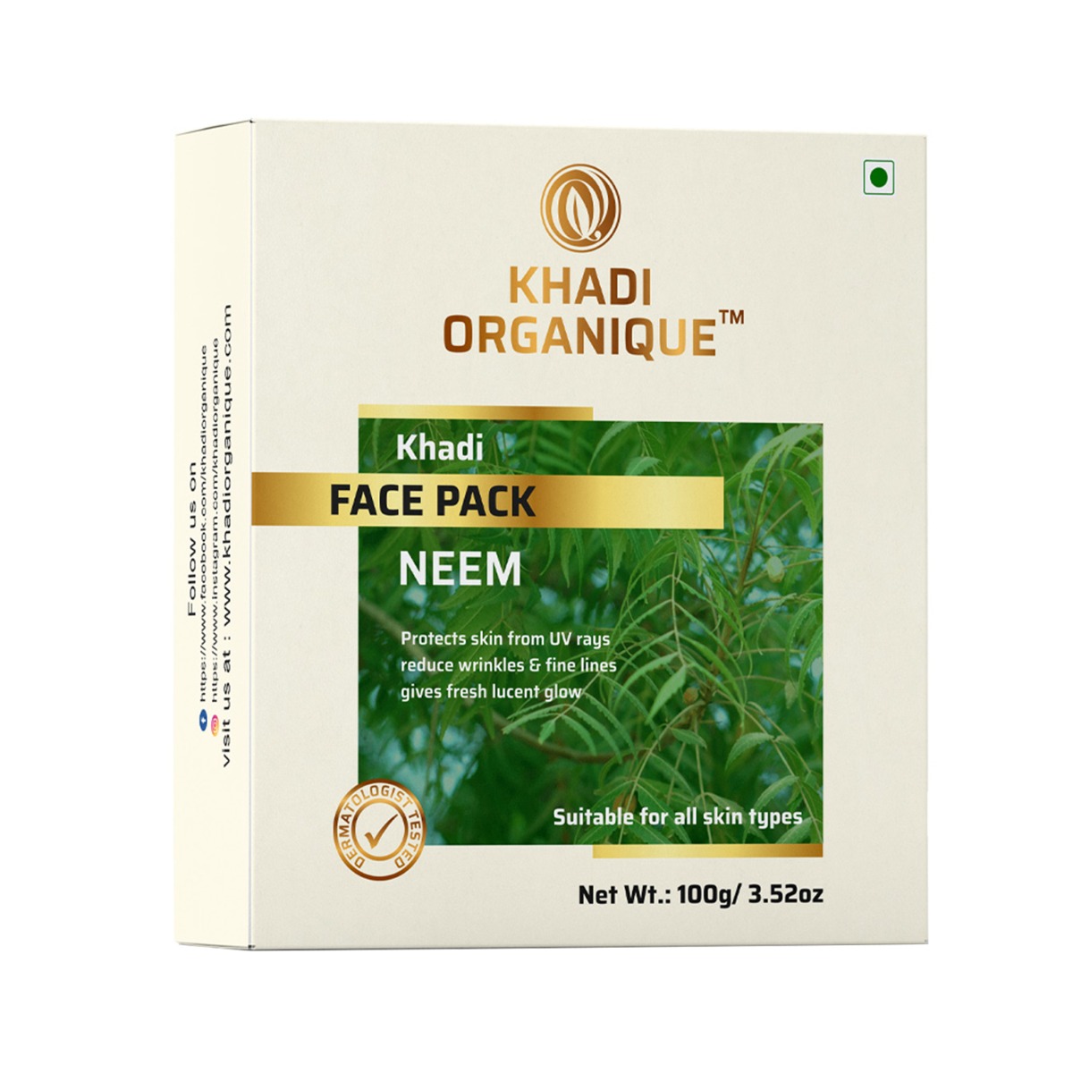 Khadi Organique Neem Face Pack, 100gm