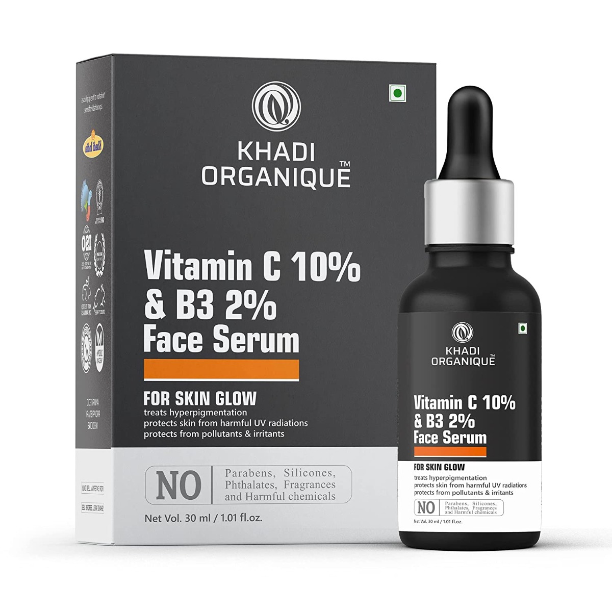 Khadi Organique Vitamin C 10% & B3 2% Face Serum, 30ml