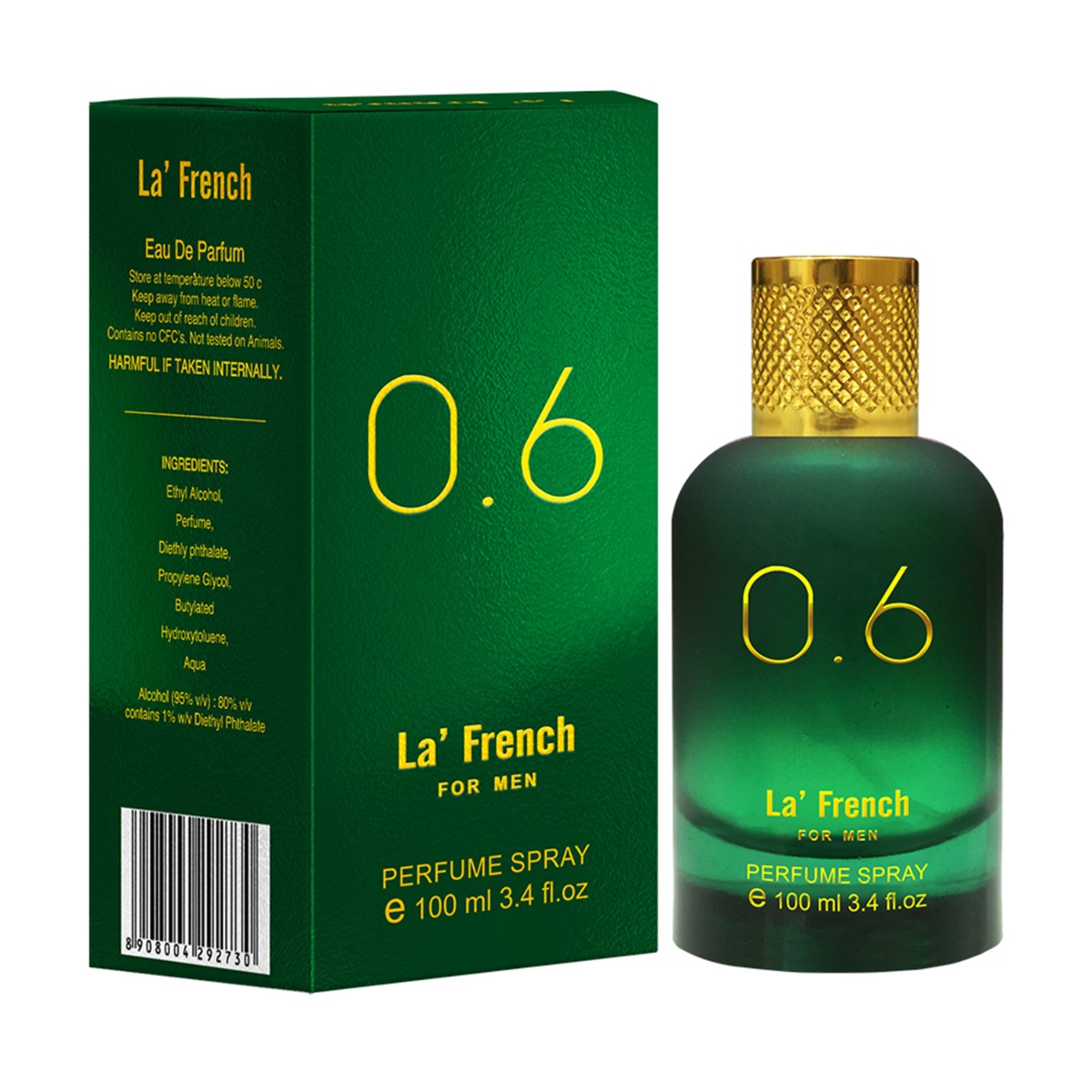 La' French 0.6 Eau De Perfume For Men, 100ml