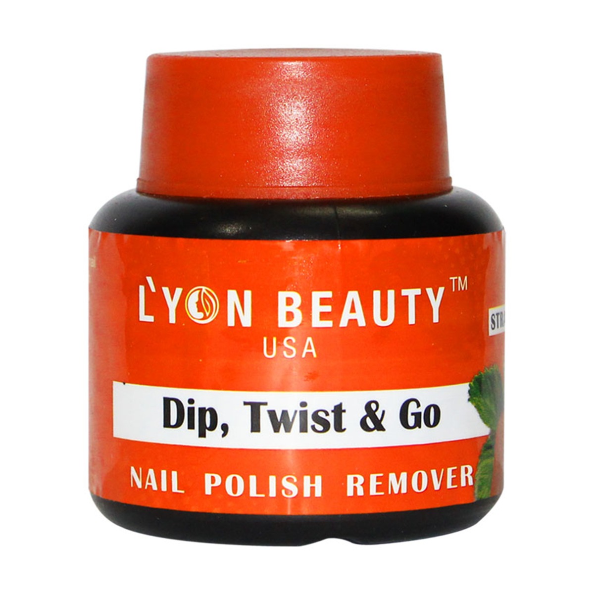 Lyon Beauty USA Dip, Twist & Go Nail Polish Remover, 40ml-Mandarin