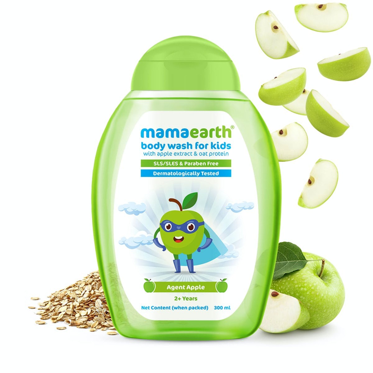 MamaEarth Body Wash for Kids with Apple Extract & Oat Protein, 300ml
