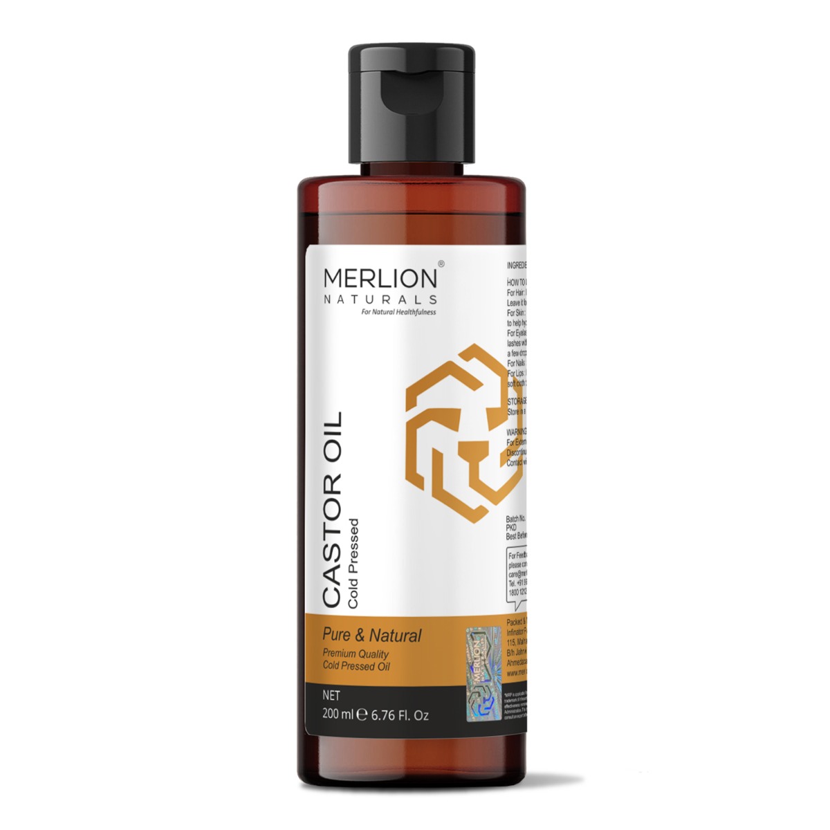 Merlion Naturals Castor Oil, 200ml