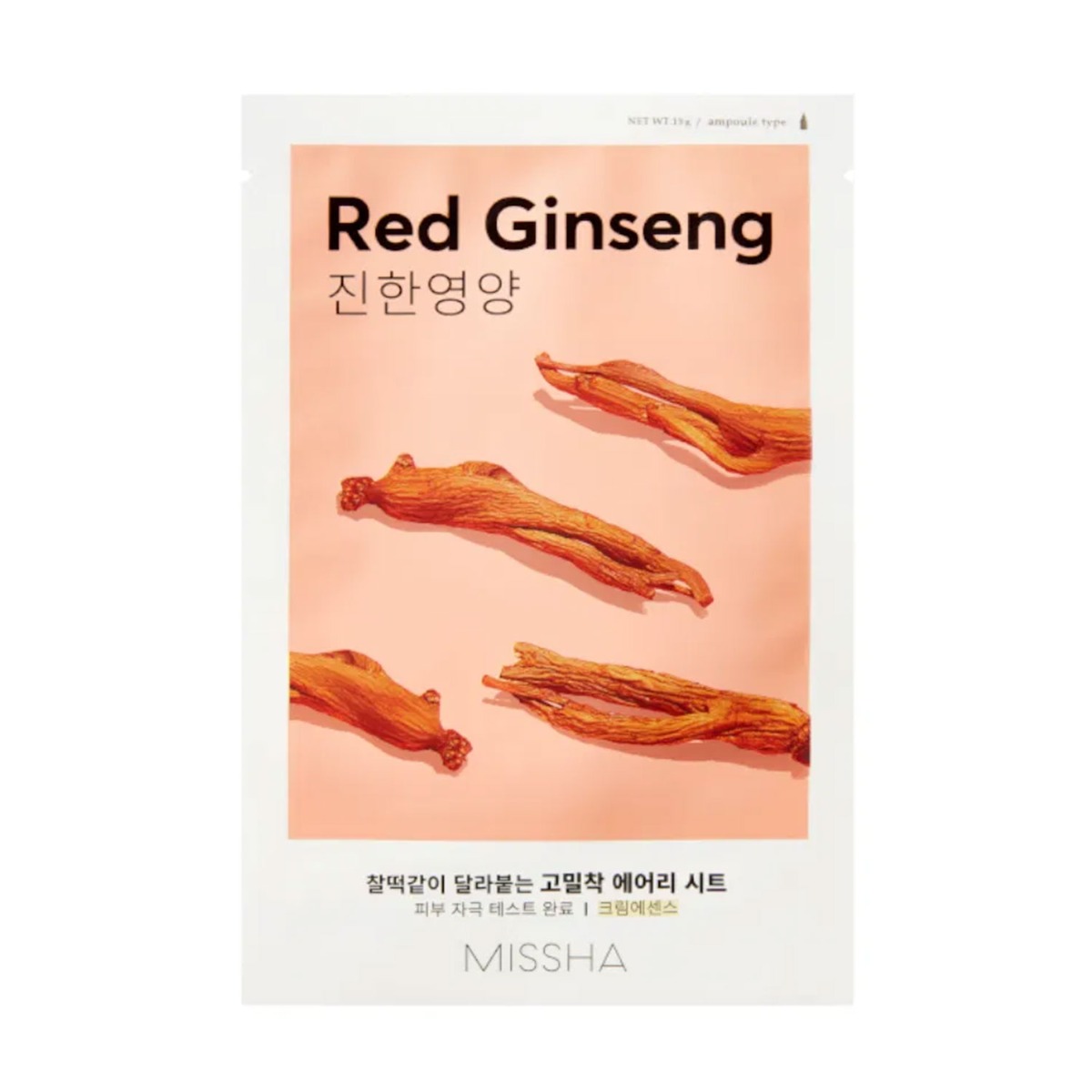 Missha AIry Fit Red Ginseng Sheet Mask, 19gm