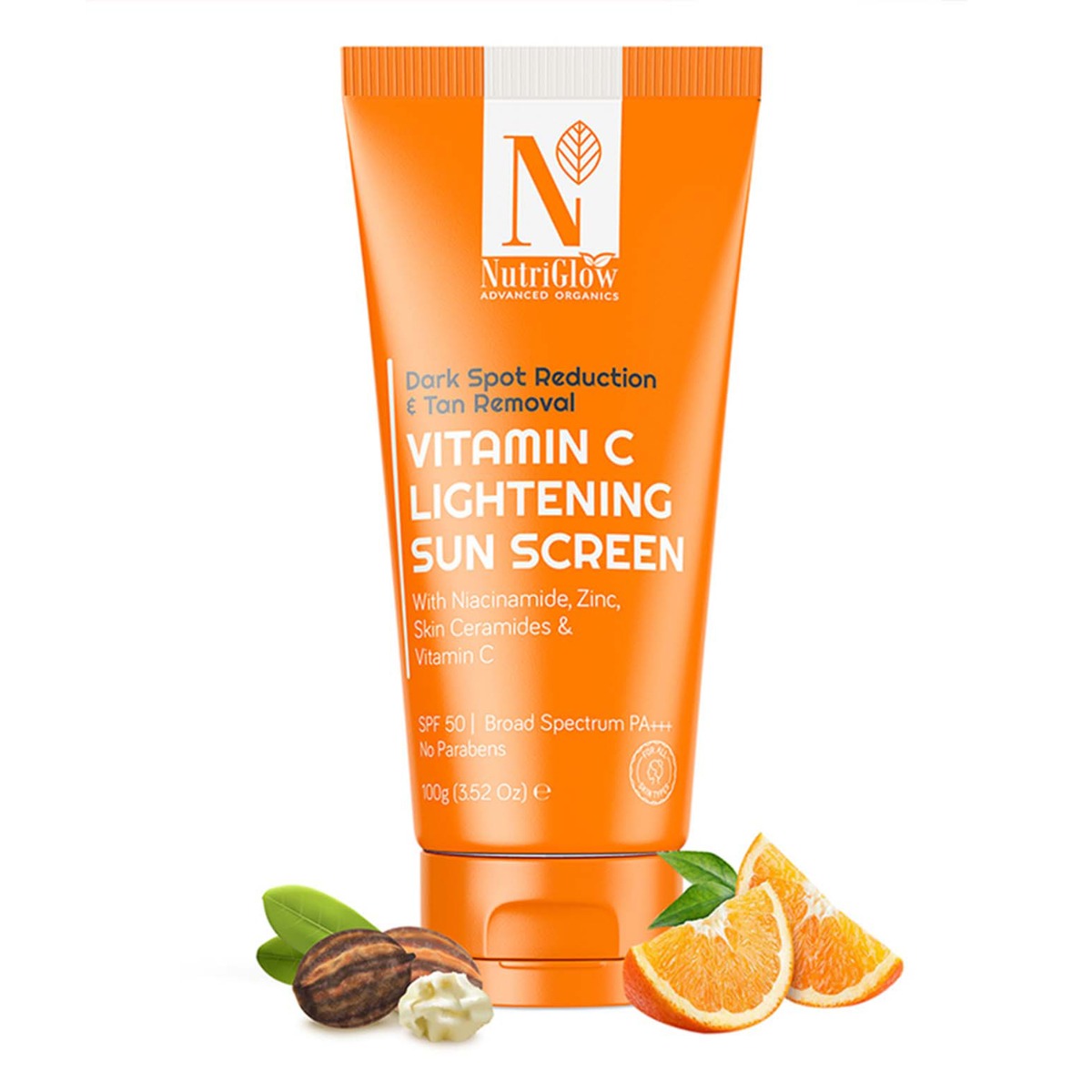 NutriGlow Advanced Organics Vitamin C Lightening Sunscreen , 100gm