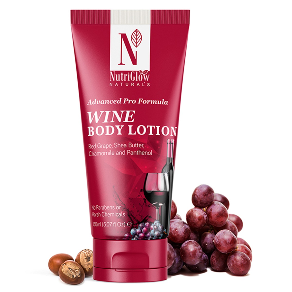 NutriGlow Natural's Advanced Pro Formula Wine Body Lotion, 150ml