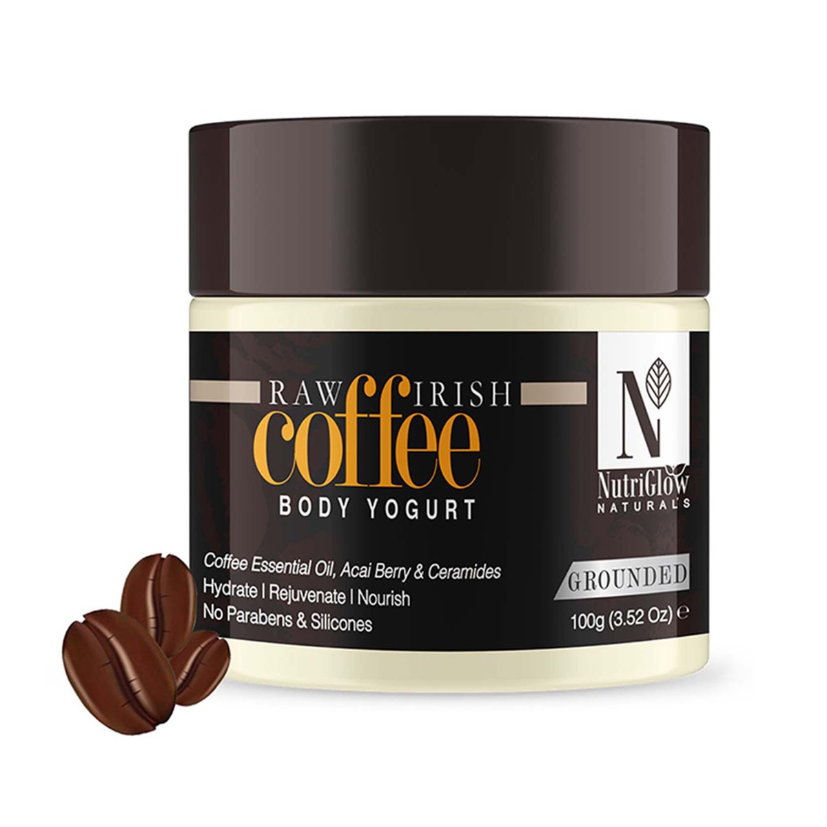 NutriGlow Natural's Raw Irish Coffee Body Yogurt, 100gm