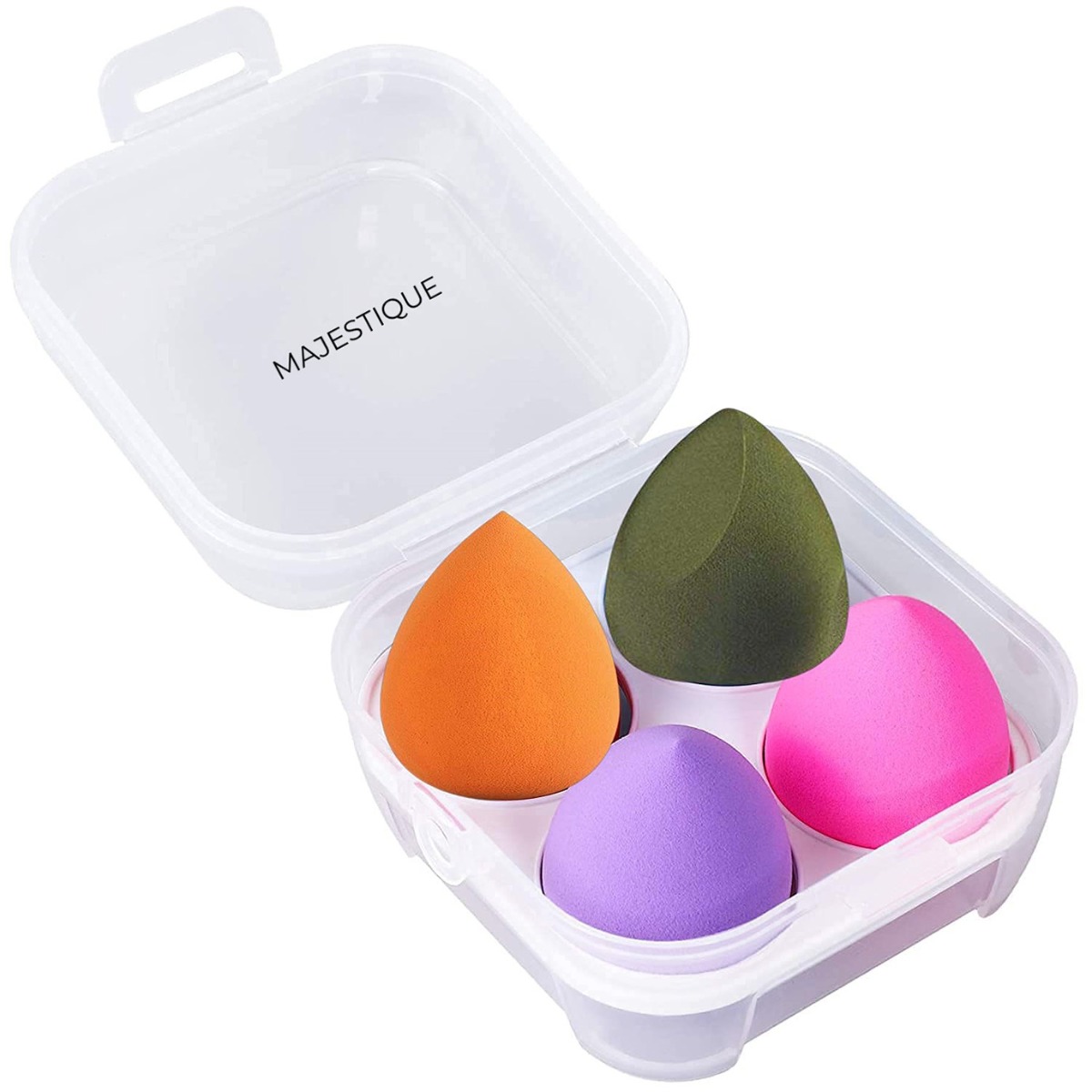 Majestique Makeup Sponges Blender Set With Packing Box - Pack Of 4
