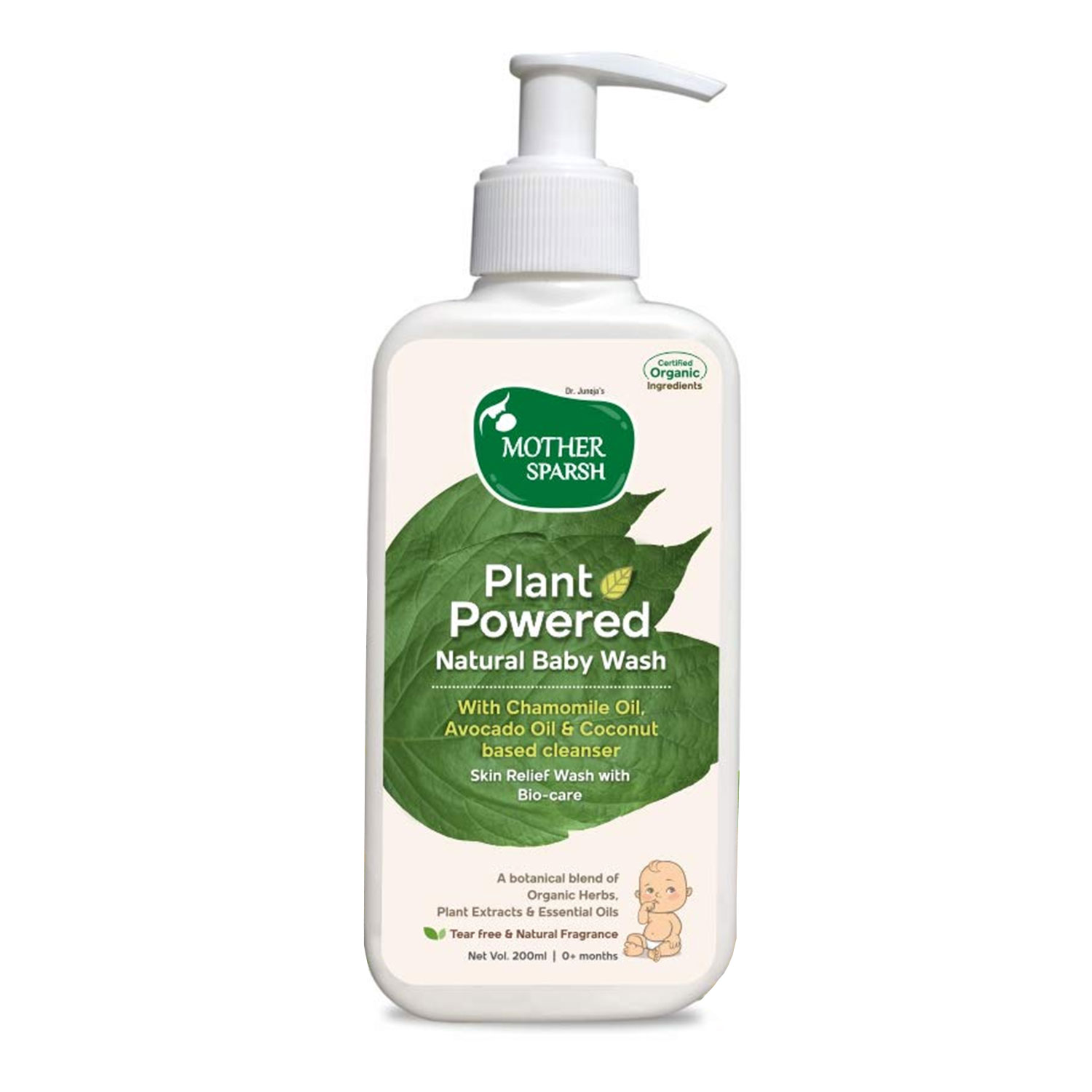 Mother Sparsh Plant Powered Natural Baby Wash, 200 ml