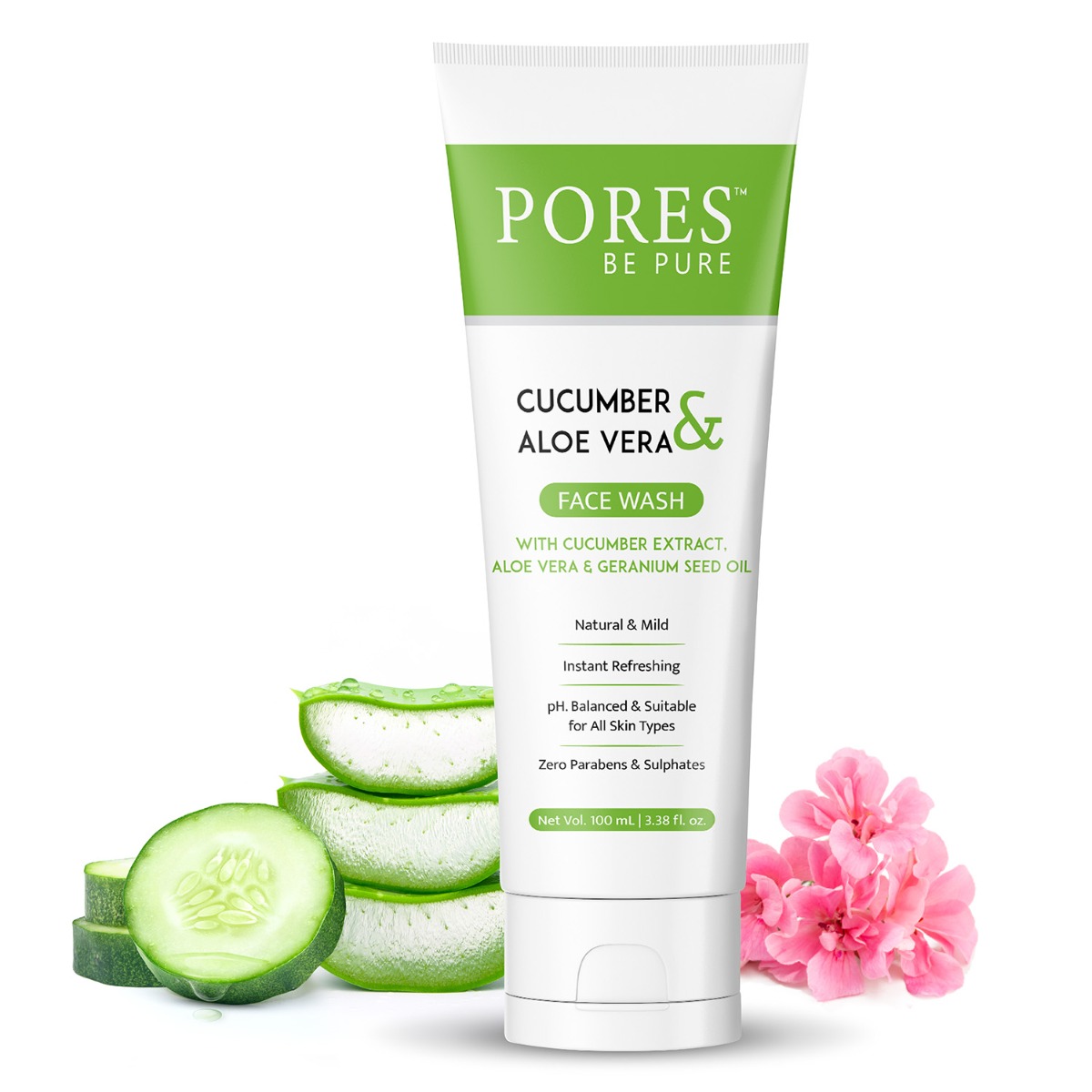PORES Be Pure Cucumber & Aloe Vera Face Wash, 100ml