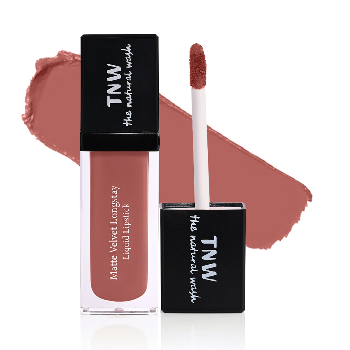 TNW - The Natural Wash Matte Velvet Longstay Liquid Lipstick, 08 - Pretty Peach - Peachy Nude, 5ml