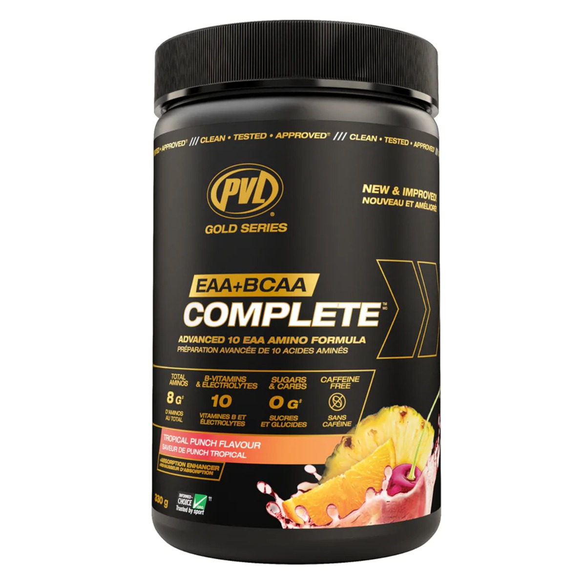 PVL Nutrition Gold Series Eaa + Bcaa Complete - Tropical Punch, 330gm 