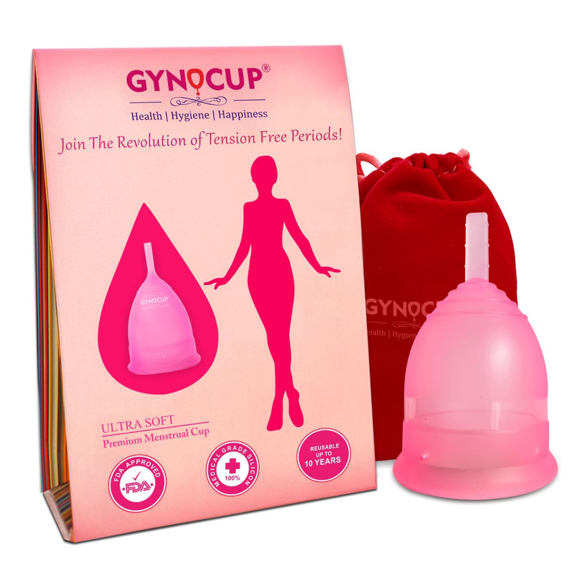 GynoCup Reusable Menstrual Cup for Women, Small